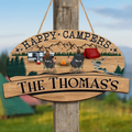 Personalized Camping Wooden Sign — Happy Campers