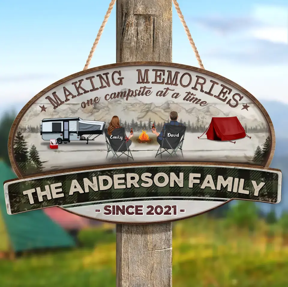 Welcome to Camp Chaos — Personalized 2-Layered Wooden Art for Families