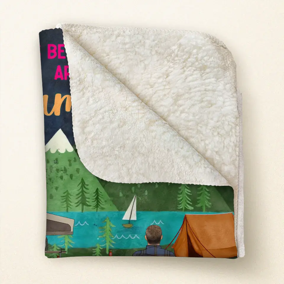 Personalized Camping Quilt & Fleece Throw Blanket — Life Is Better Around the Campfire