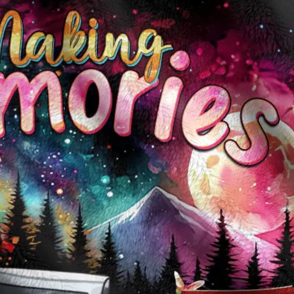 Personalized Camping Quilt, Fleece Throw Blanket or Pillow Cover — Making Memories One Campfire at a Time