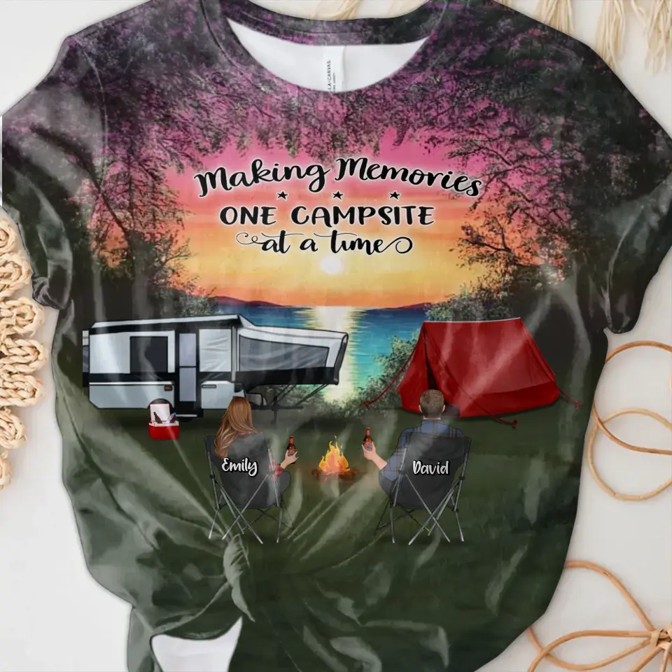 Personalized Camping AOP T-Shirt — Making Memories One Campsite at a Time