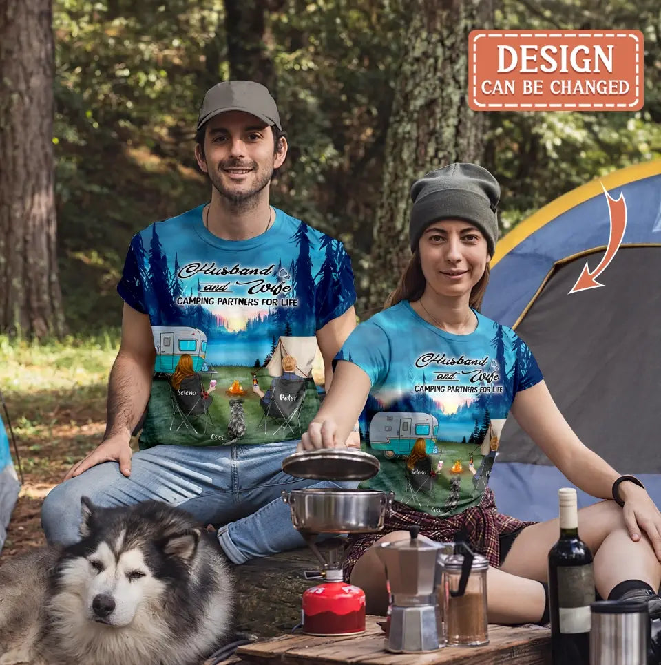 Personalized Camping AOP T-Shirt — Making Memories One Campsite at a Time
