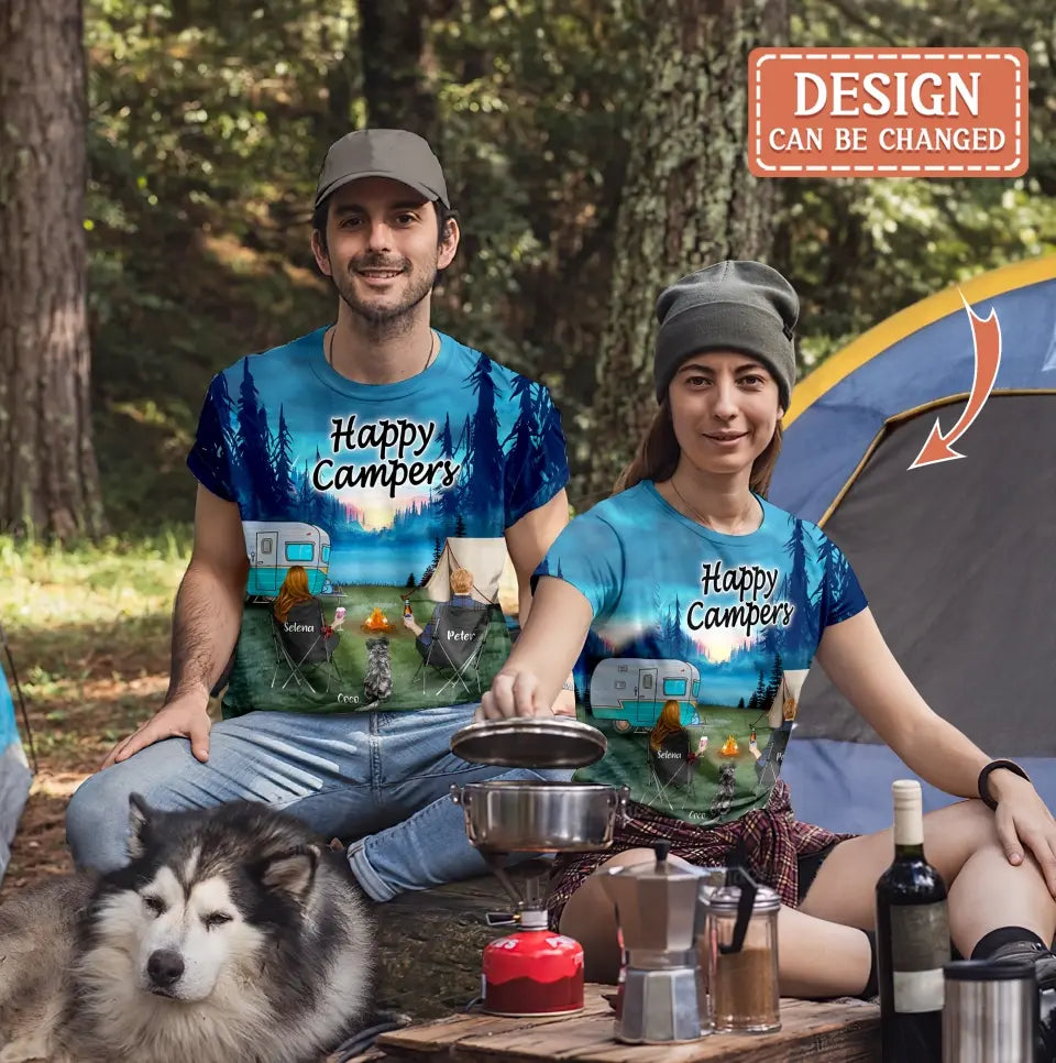 Personalized Camping AOP T-Shirt — Making Memories One Campsite at a Time