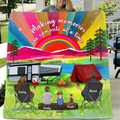 Personalized Watercolor Camping Quilt & Fleece Throw Blanket — Making Memories One Campsite at a Time