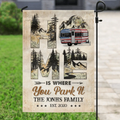 Home Is Where You Park It — Personalized Camping Garden Flag
