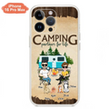 Personalized Couple With Dogs Camping Phone Case — Up to 4 Dogs