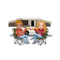 Our Adventure Begins Here — Personalized Camping Chibi Couple Acrylic Ornament