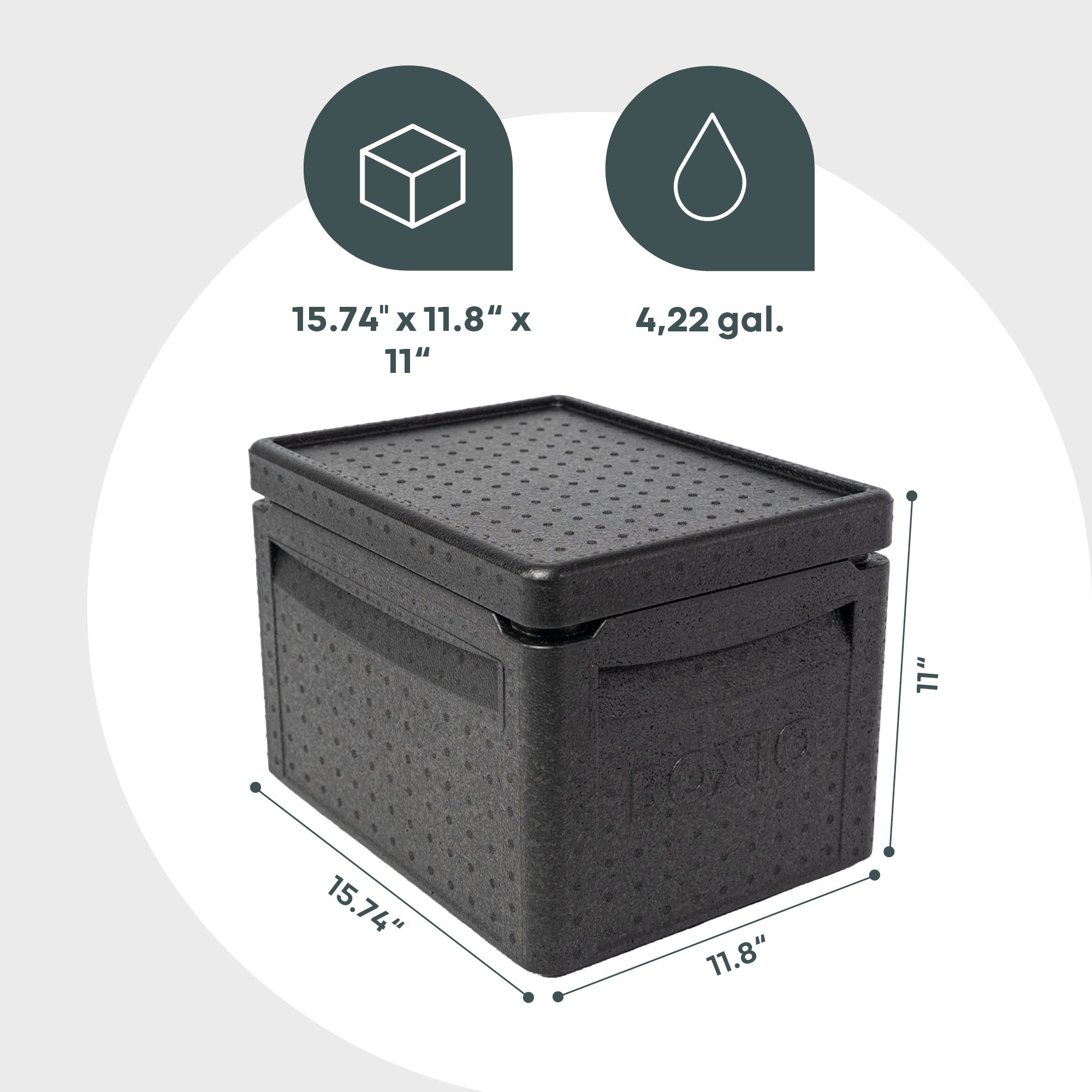 BOXIO COOL PLUS — Lightweight Passive Cooler Box with Cool Packs & Ice Bag