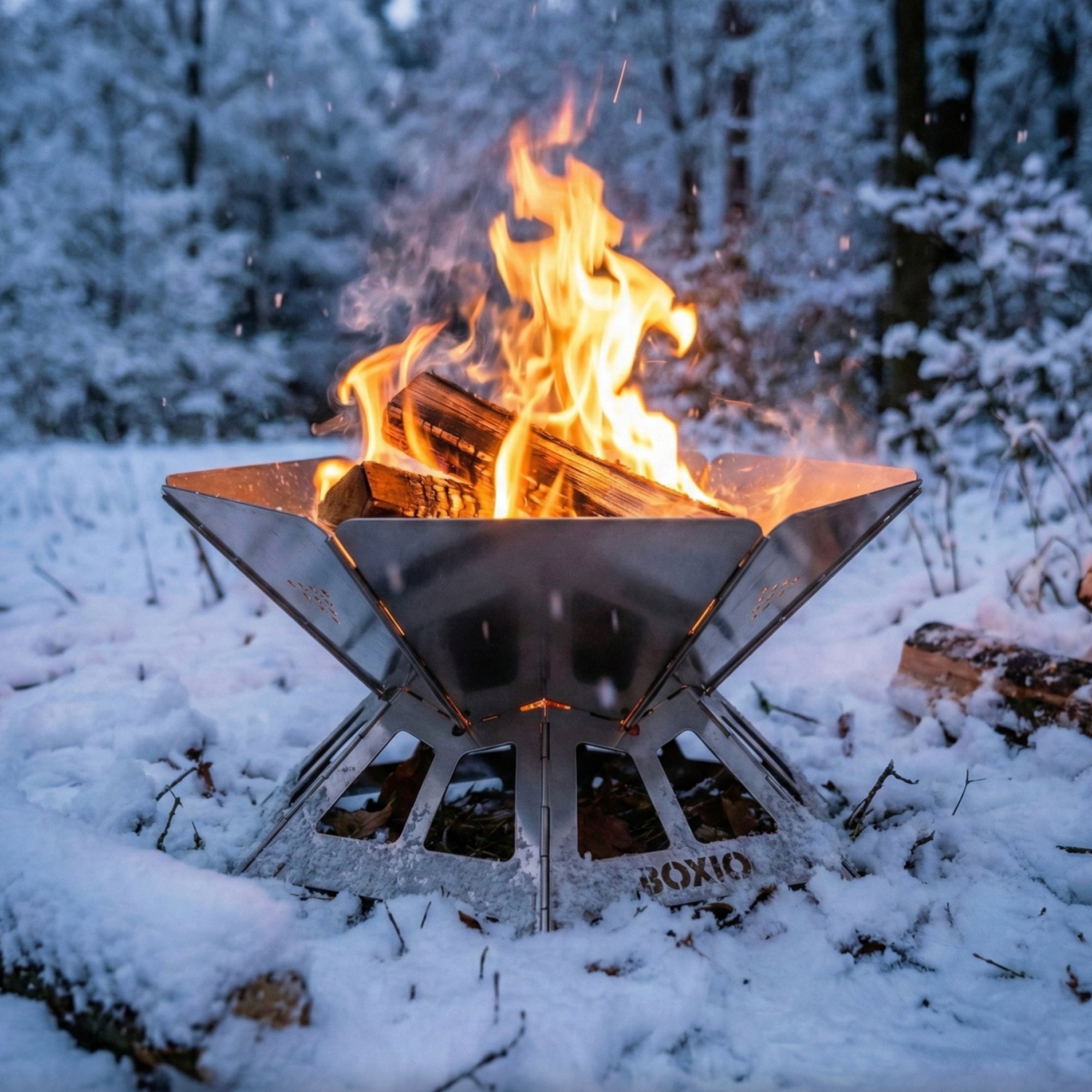 BOXIO FIRE — Lightweight Collapsible Portable Fire Pit & Camp Grill