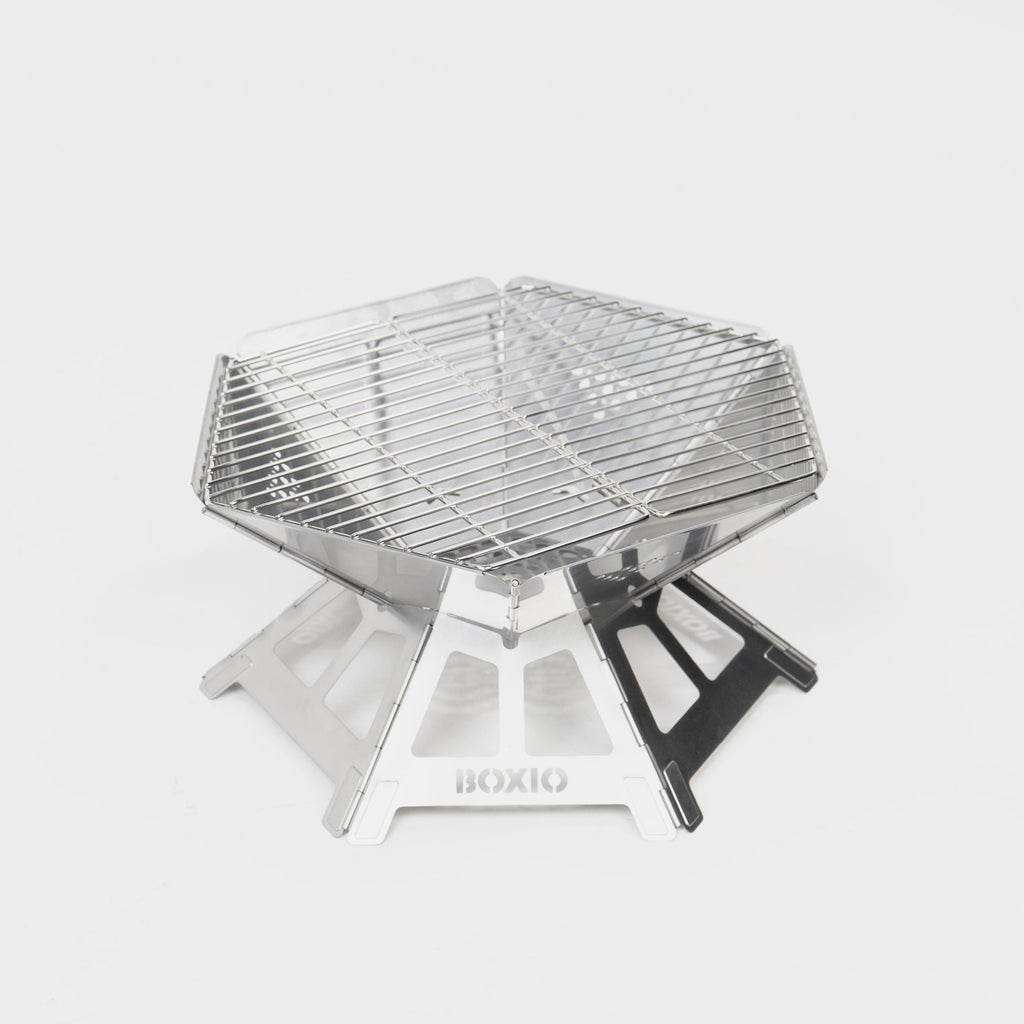 BOXIO FIRE — Lightweight Collapsible Portable Fire Pit & Camp Grill