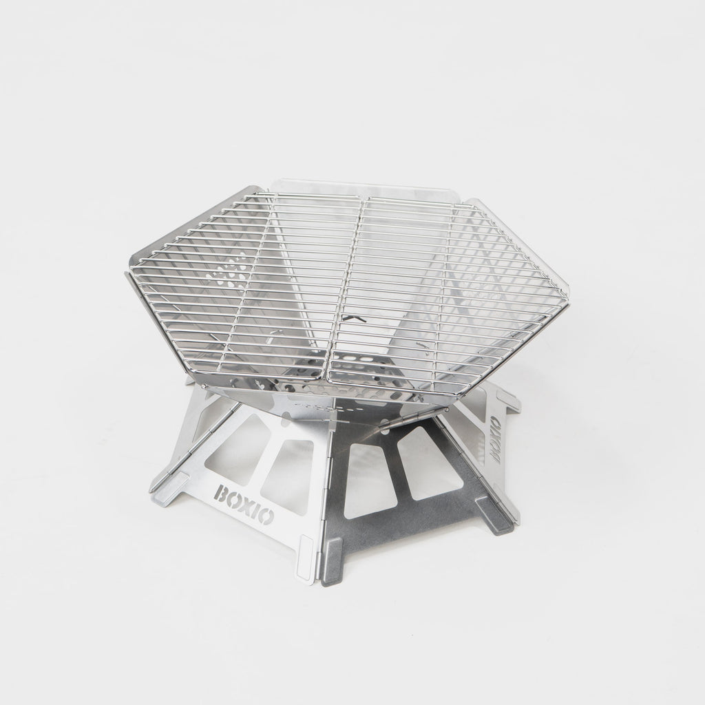 BOXIO FIRE — Lightweight Collapsible Portable Fire Pit & Camp Grill