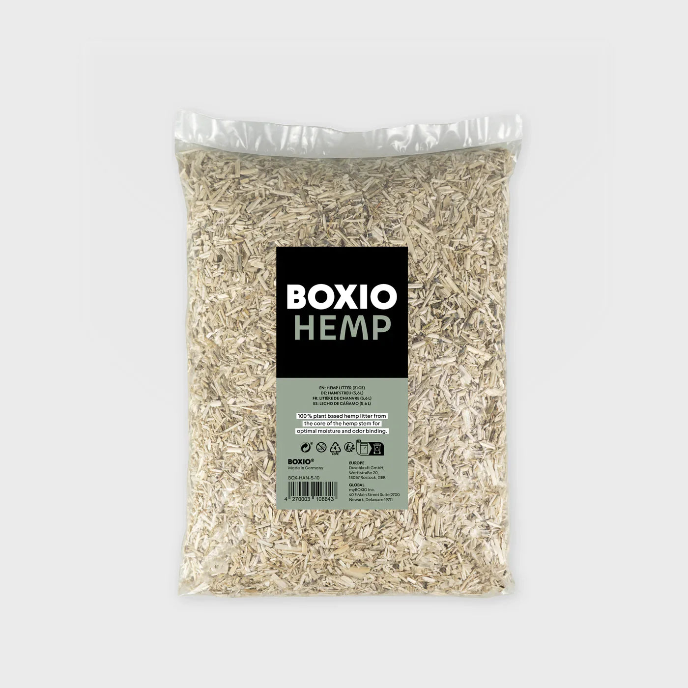 BOXIO Hemp Litter — Natural Odor-Neutralizing Litter for Camping Separation Toilets