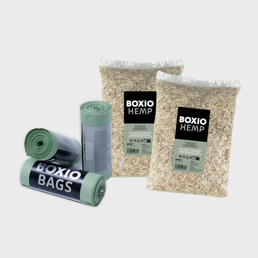 BOXIO TOILET UP Refill Bundle — Hemp Litter & Compostable Bags for Camping Toilet