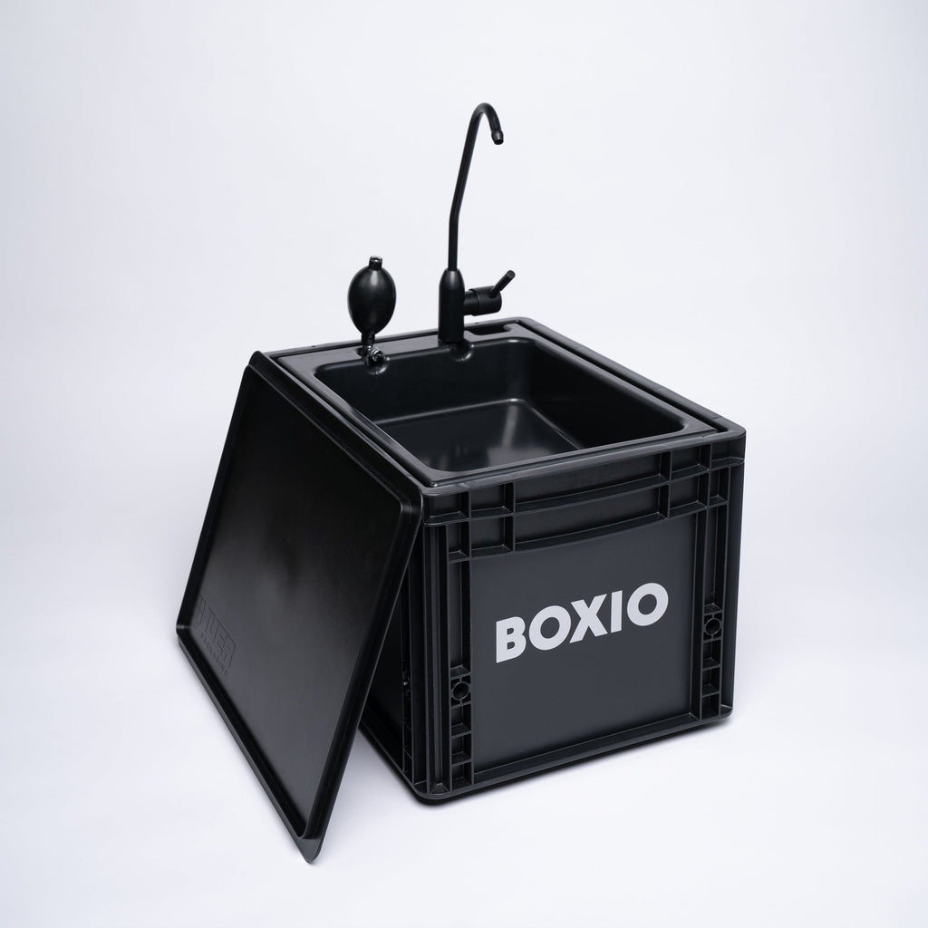 BOXIO WASH PLUS — Portable Camping Sink & Shower Starter Set