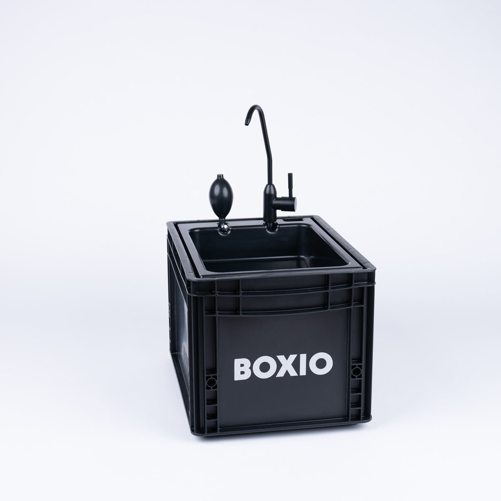 BOXIO SANITARY — Complete Portable Camping Bathroom Bundle in Two Euroboxes