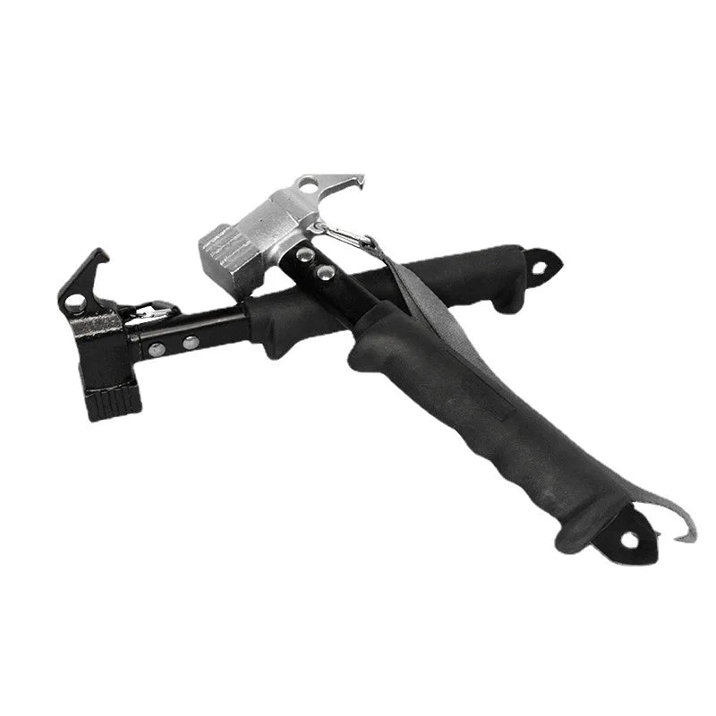 Cast Iron Camping Hammer with Soft Grip Handle & Nail Puller