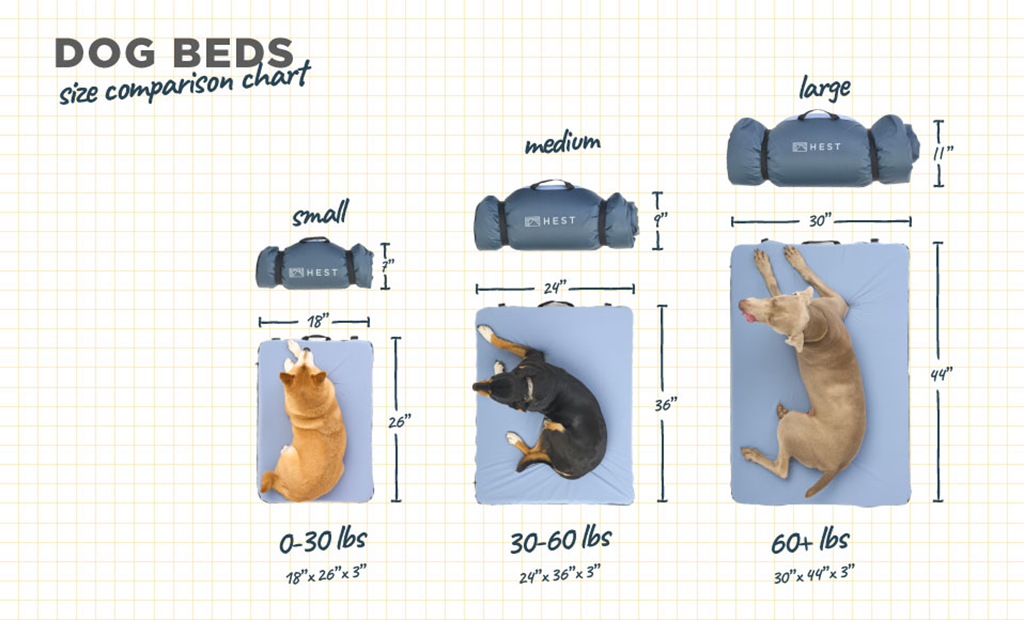 HEST Dog Bed — Premium Memory Foam Camping Dog Bed
