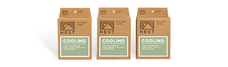 HEST Cooling Pillowcase — Jade-Infused Camping Pillowcase for Hot Sleepers