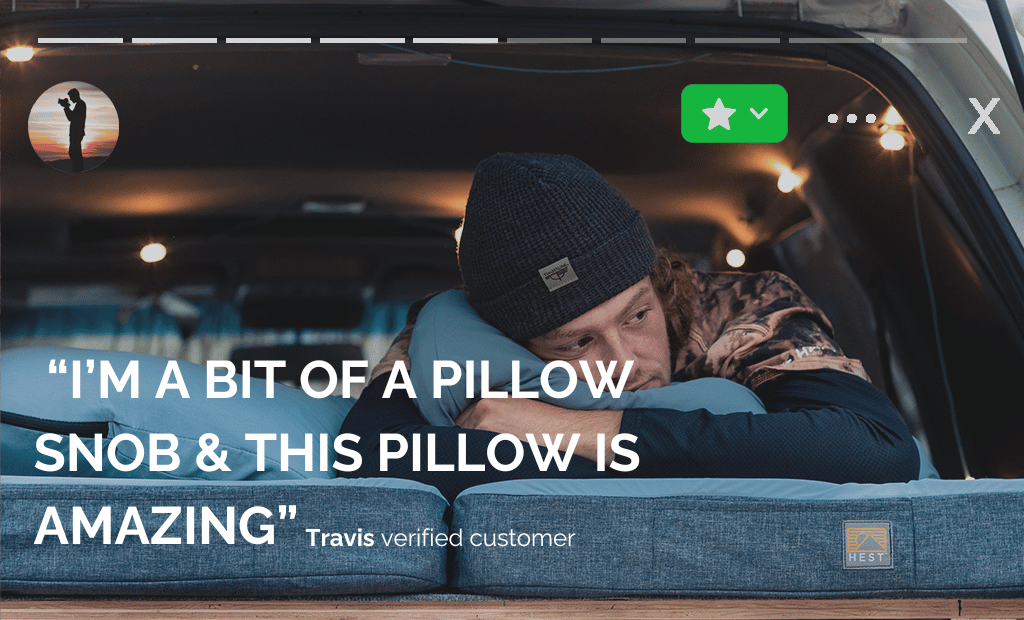 HEST Camp Pillow — Memory Foam Travel & Camping Pillow
