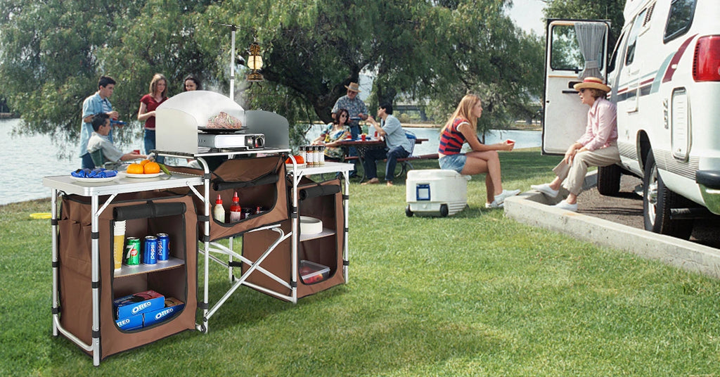Camp Kitchen Cook Station | Foldable Outdoor Cooking Table
