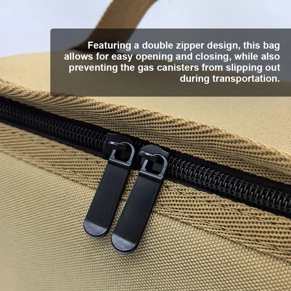Camping Gas Canister Storage Bag with Anti-Collision Lining