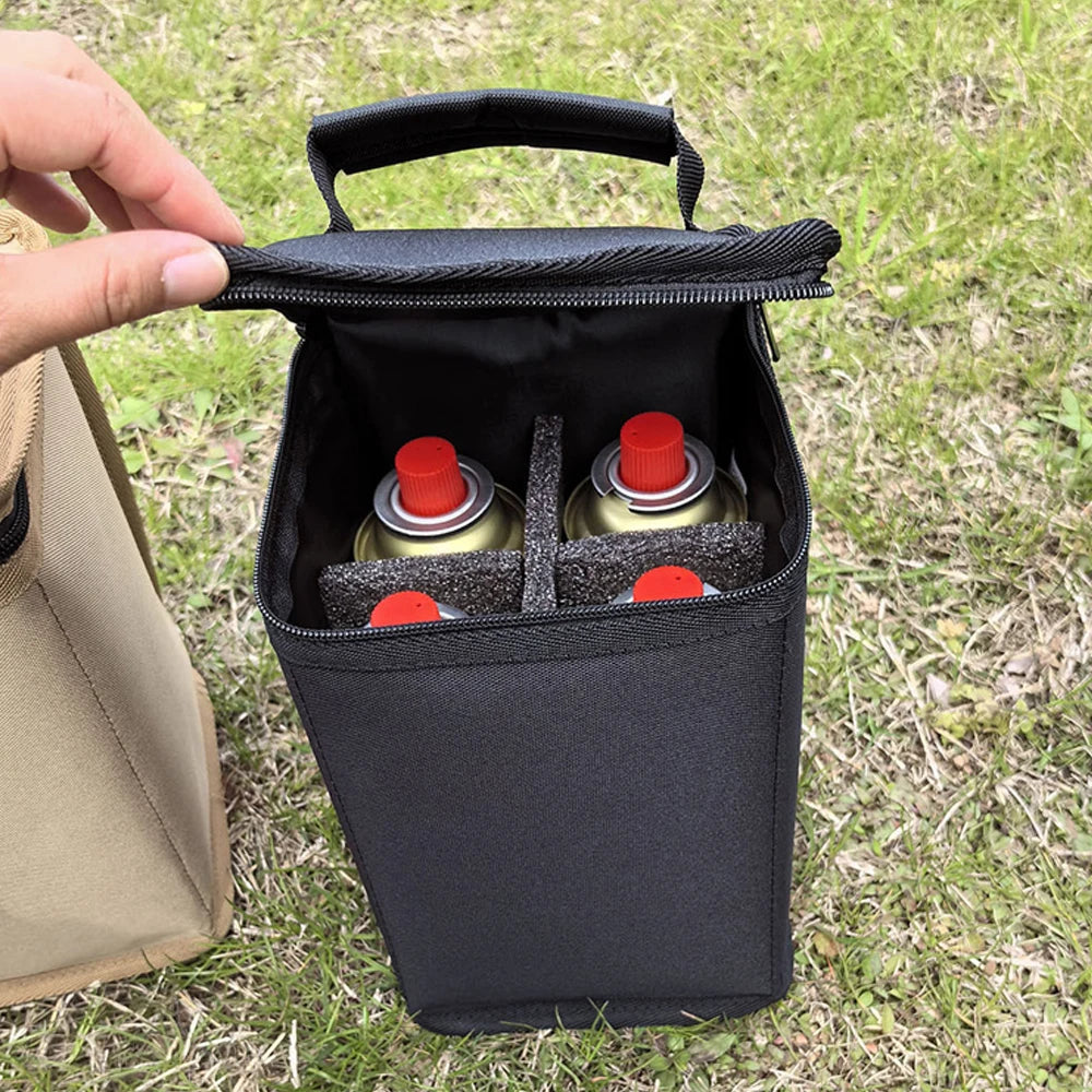 Camping Gas Canister Storage Bag with Anti-Collision Lining