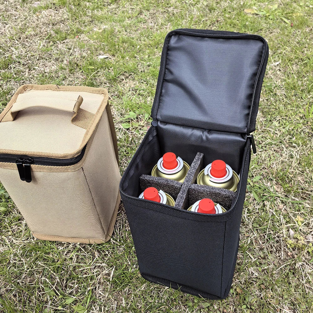 Camping Gas Canister Storage Bag with Anti-Collision Lining
