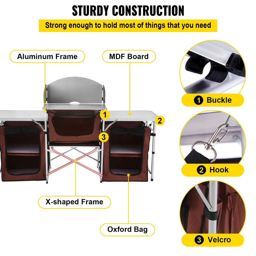Camp Kitchen Cook Station | Foldable Outdoor Cooking Table