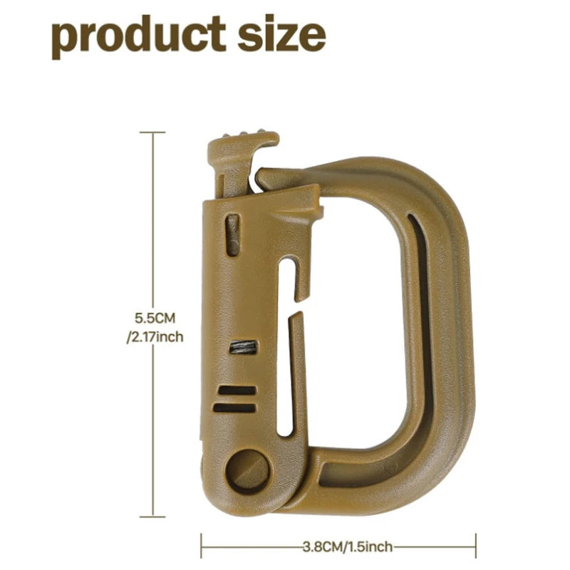 5-Pack Grimloc MOLLE Carabiner Clips