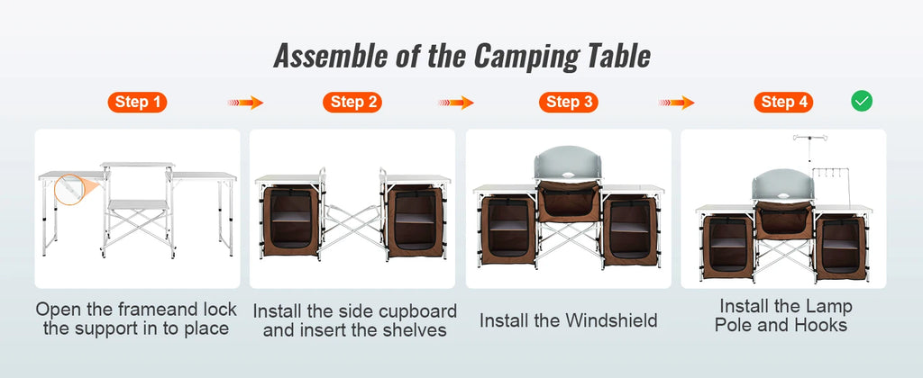 Camp Kitchen Cook Station | Foldable Outdoor Cooking Table