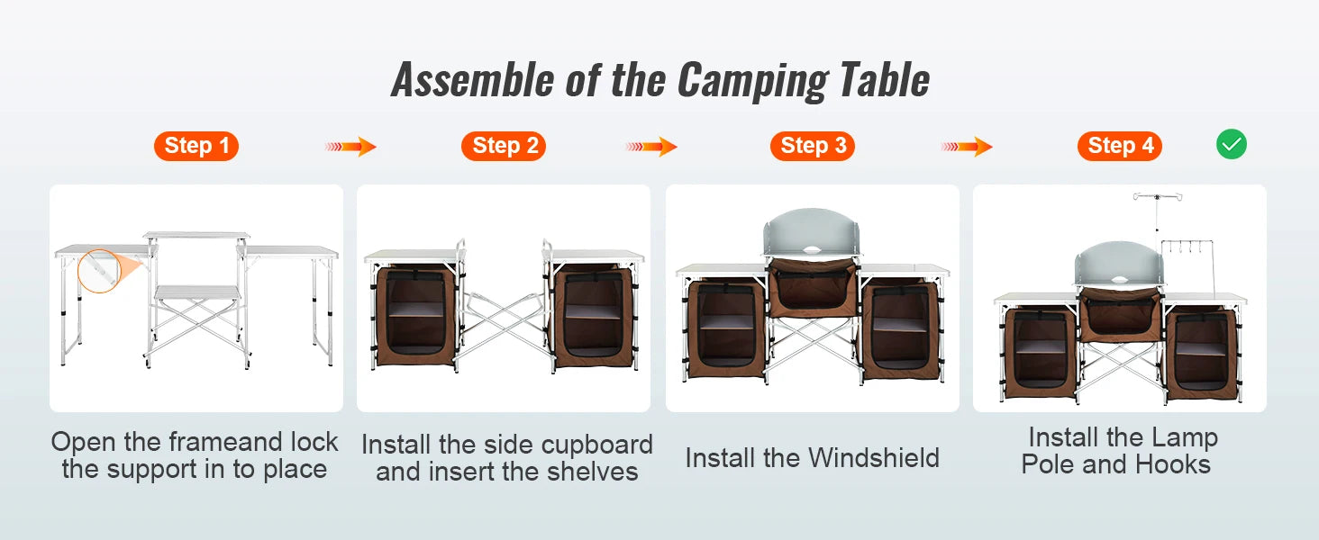 Camp Kitchen Cook Station | Foldable Outdoor Cooking Table
