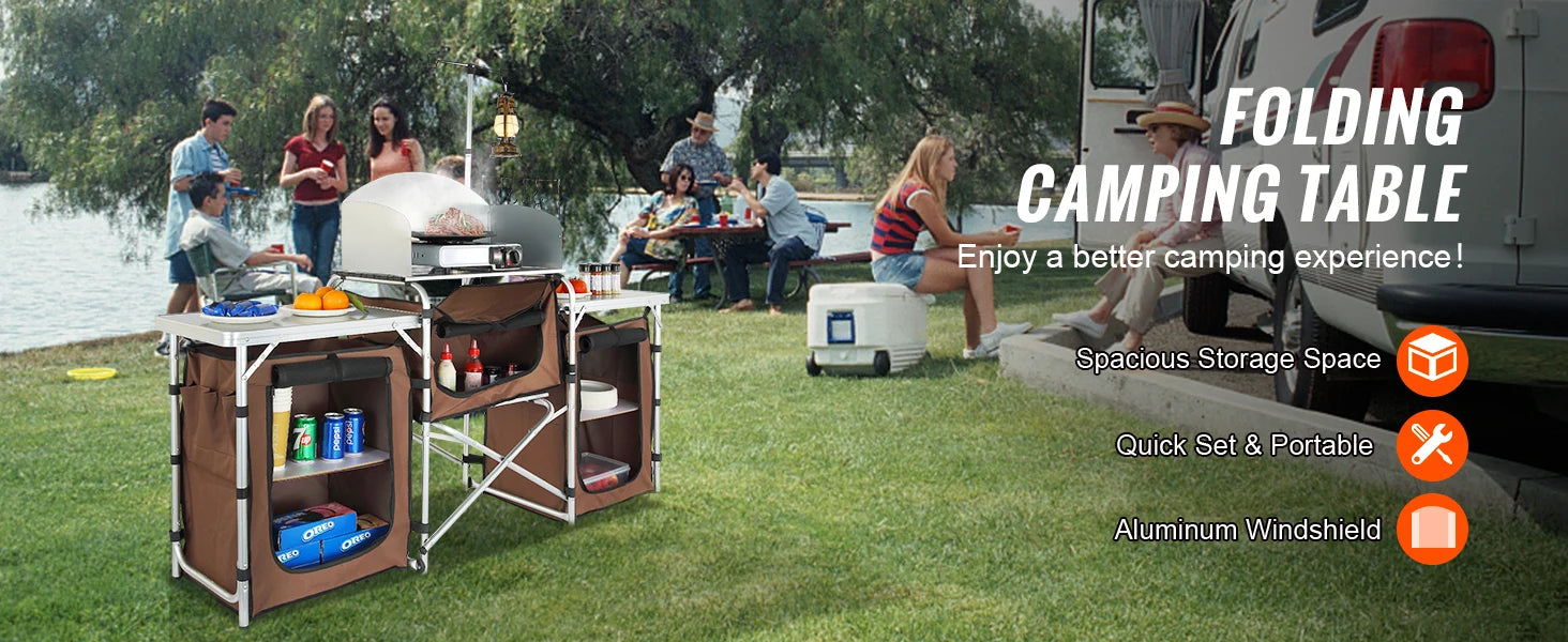 Camp Kitchen Cook Station | Foldable Outdoor Cooking Table