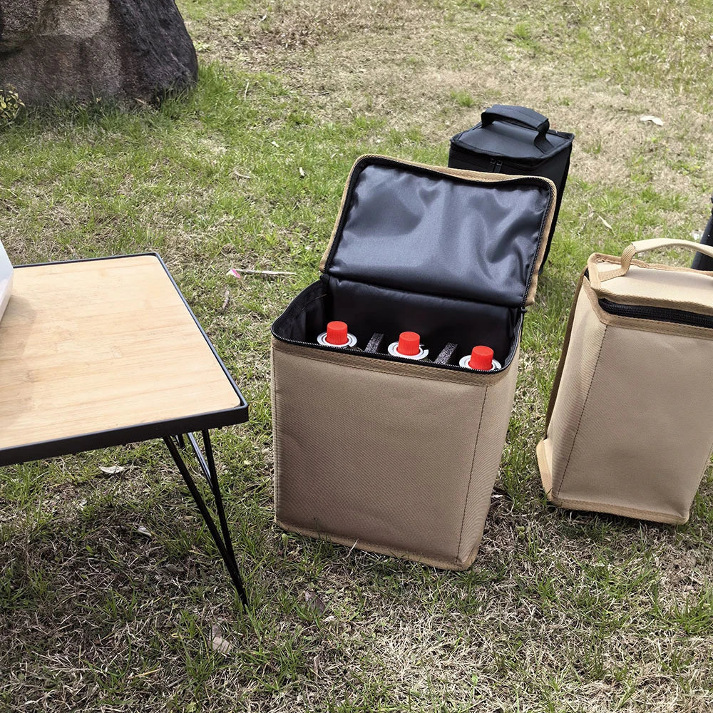 Camping Gas Canister Storage Bag with Anti-Collision Lining
