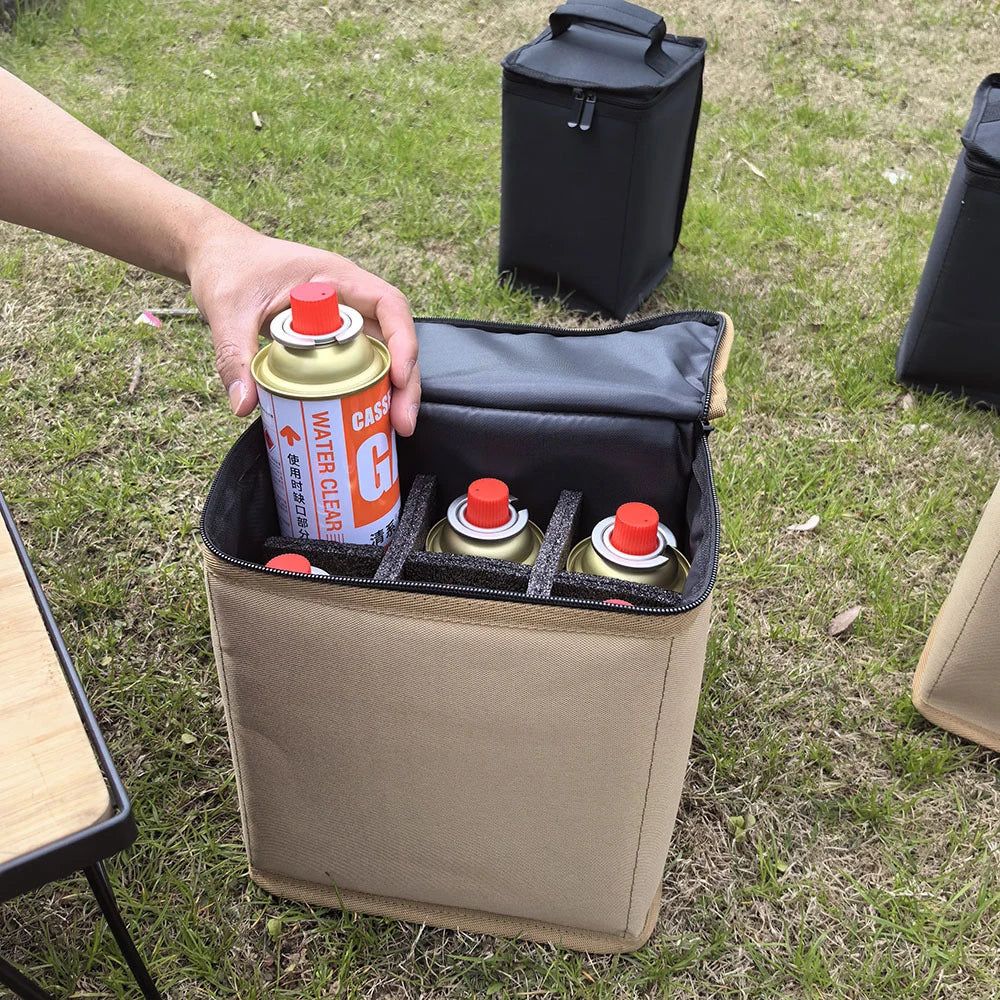 Camping Gas Canister Storage Bag with Anti-Collision Lining