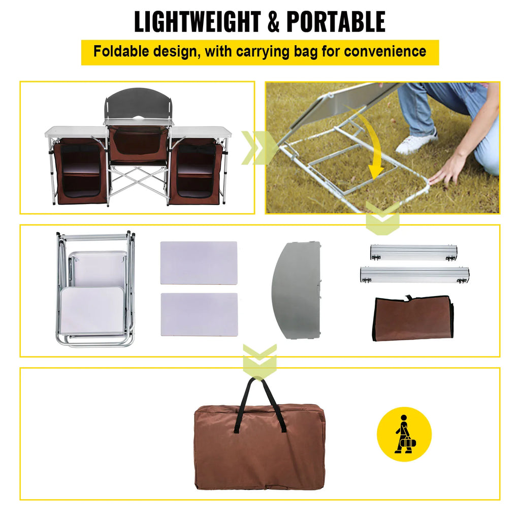 Camp Kitchen Cook Station | Foldable Outdoor Cooking Table