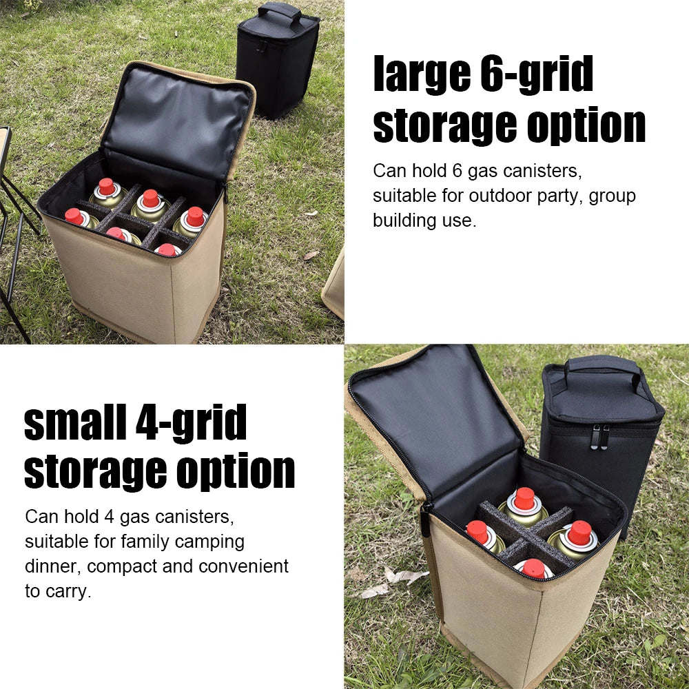 Camping Gas Canister Storage Bag with Anti-Collision Lining